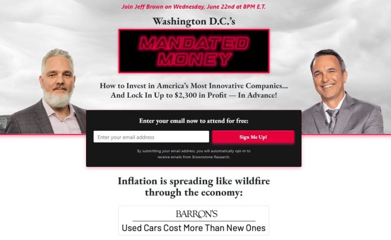 Jeff Brown’s Mandated Money